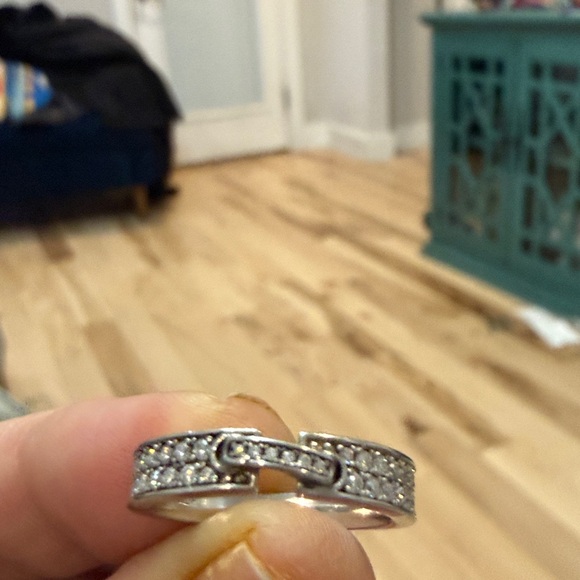 Sterling Silver Moissanite Women's Ring/Band - Picture 2 of 3